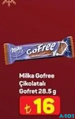 MİLKA GOFREE ÇİKOLATALI GOFRET 28,5 G fiyat ve kampanya bilgisi